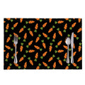 Black Carrot Pattern Print Placemat