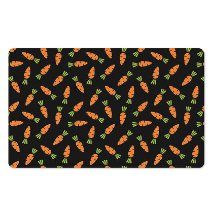 Black Carrot Pattern Print Polyester Doormat