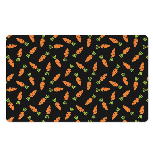 Black Carrot Pattern Print Polyester Doormat