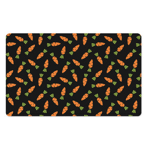 Black Carrot Pattern Print Polyester Doormat