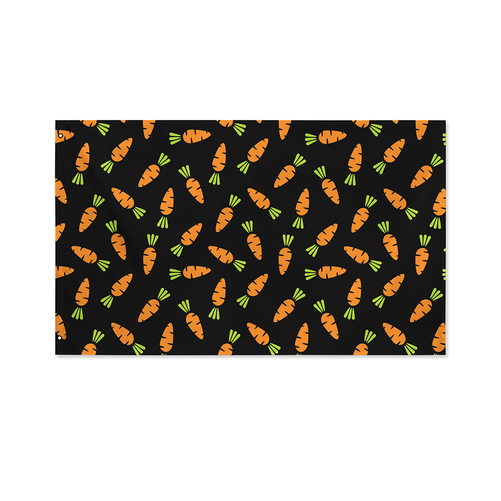 Black Carrot Pattern Print Polyester Flag