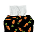 Black Carrot Pattern Print Rectangle Tissue Box Cover
