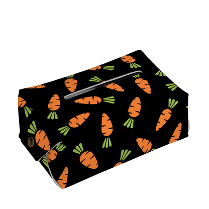 Black Carrot Pattern Print Rectangle Tissue Box Cover