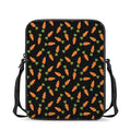 Black Carrot Pattern Print Rectangular Crossbody Bag