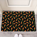 Black Carrot Pattern Print Rubber Doormat