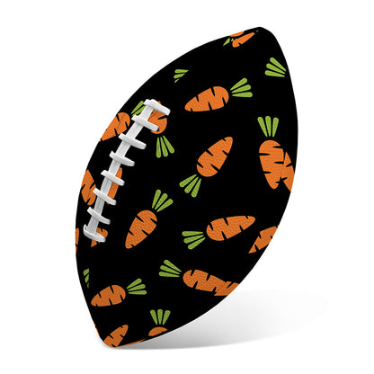 Black Carrot Pattern Print Rugby Ball