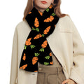 Black Carrot Pattern Print Scarf