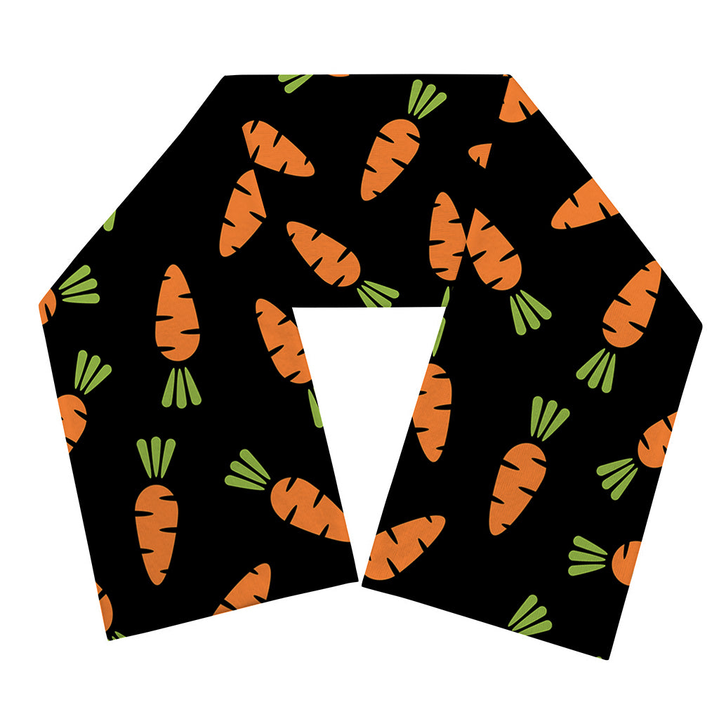 Black Carrot Pattern Print Scarf