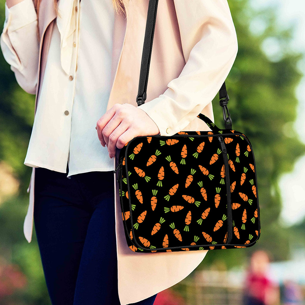 Black Carrot Pattern Print Shoulder Strap Bible Bag