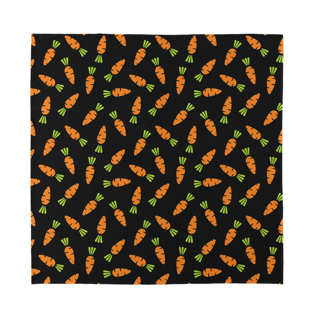 Black Carrot Pattern Print Silk Bandana