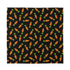 Black Carrot Pattern Print Silk Bandana