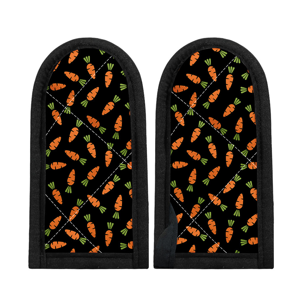 Black Carrot Pattern Print Skillet Handle Cover
