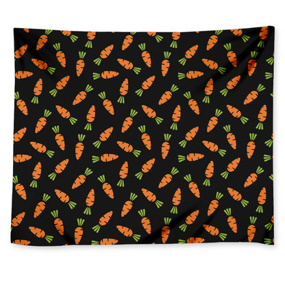 Black Carrot Pattern Print Tapestry