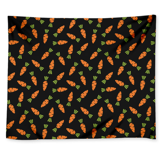 Black Carrot Pattern Print Tapestry