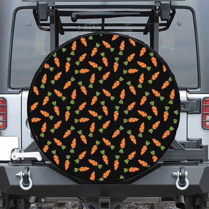 Black Carrot Pattern Print Tire Cover