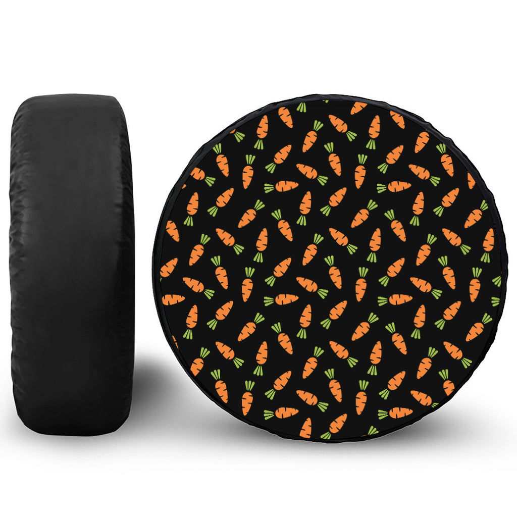 Black Carrot Pattern Print Tire Cover