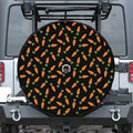 Black Carrot Pattern Print Tire Cover With Camera Hole