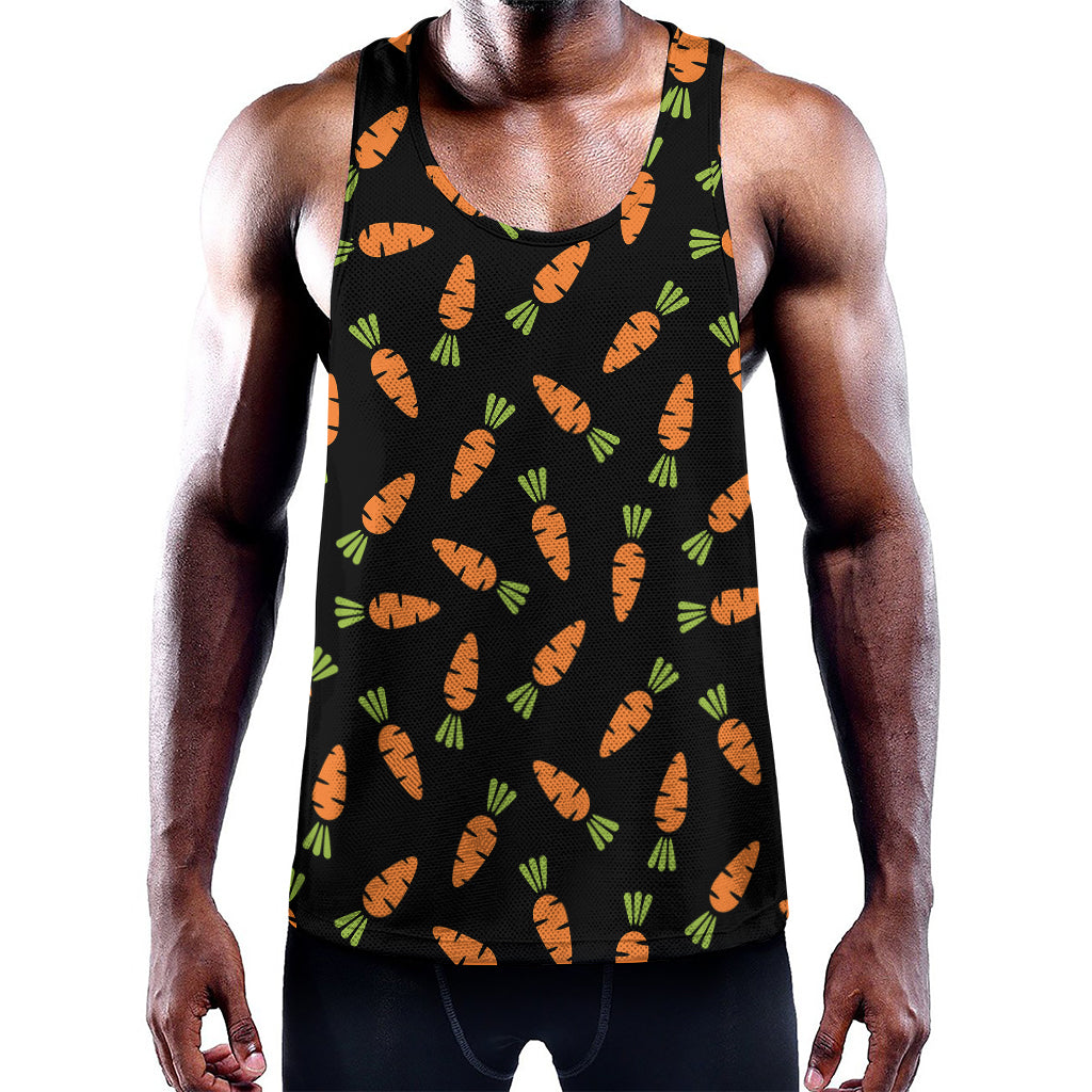 Black Carrot Pattern Print Training Tank Top