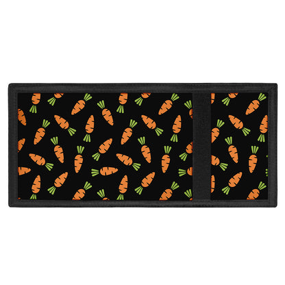 Black Carrot Pattern Print Trifold Wallet