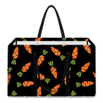 Black Carrot Pattern Print Utility Tote Bag