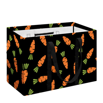 Black Carrot Pattern Print Utility Tote Bag