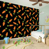 Black Carrot Pattern Print Wall Sticker