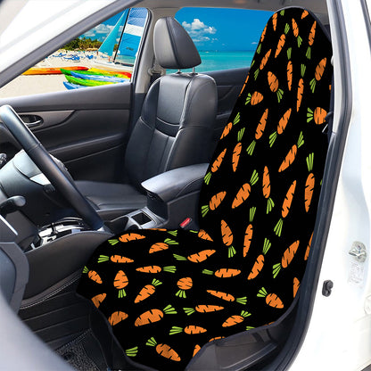 Black Carrot Pattern Print Waterproof Car Seat Cover