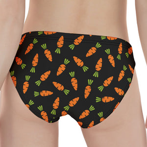 Black Carrot Pattern Print Women's Panties