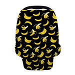 Black Cartoon Banana Pattern Print Baby Seat Cover