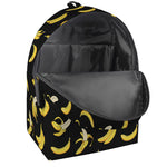 Black Cartoon Banana Pattern Print Backpack
