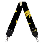 Black Cartoon Banana Pattern Print Bag Strap