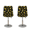 Black Cartoon Banana Pattern Print Bar Stool Covers