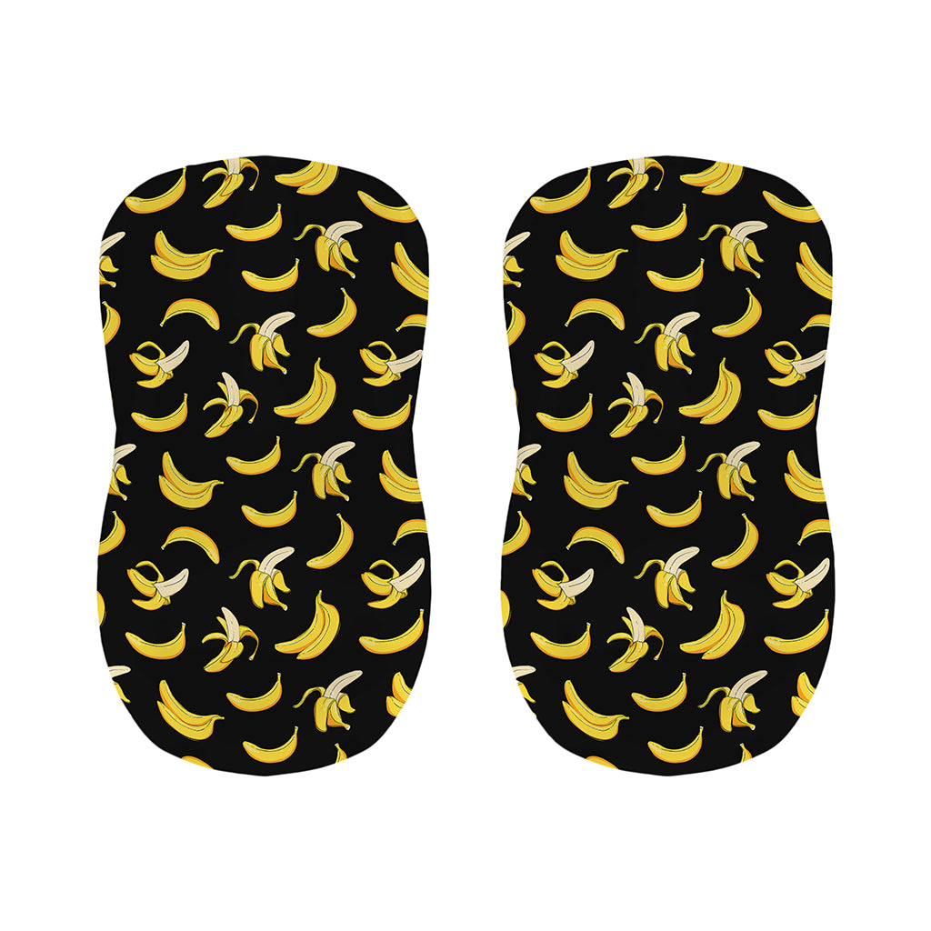 Black Cartoon Banana Pattern Print Bar Stool Covers