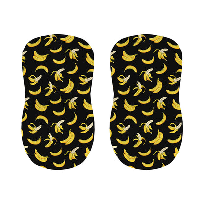 Black Cartoon Banana Pattern Print Bar Stool Covers