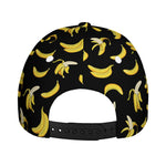 Black Cartoon Banana Pattern Print Baseball Cap