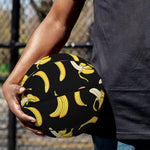 Black Cartoon Banana Pattern Print Basketball