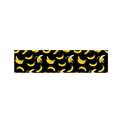 Black Cartoon Banana Pattern Print Bed Runner