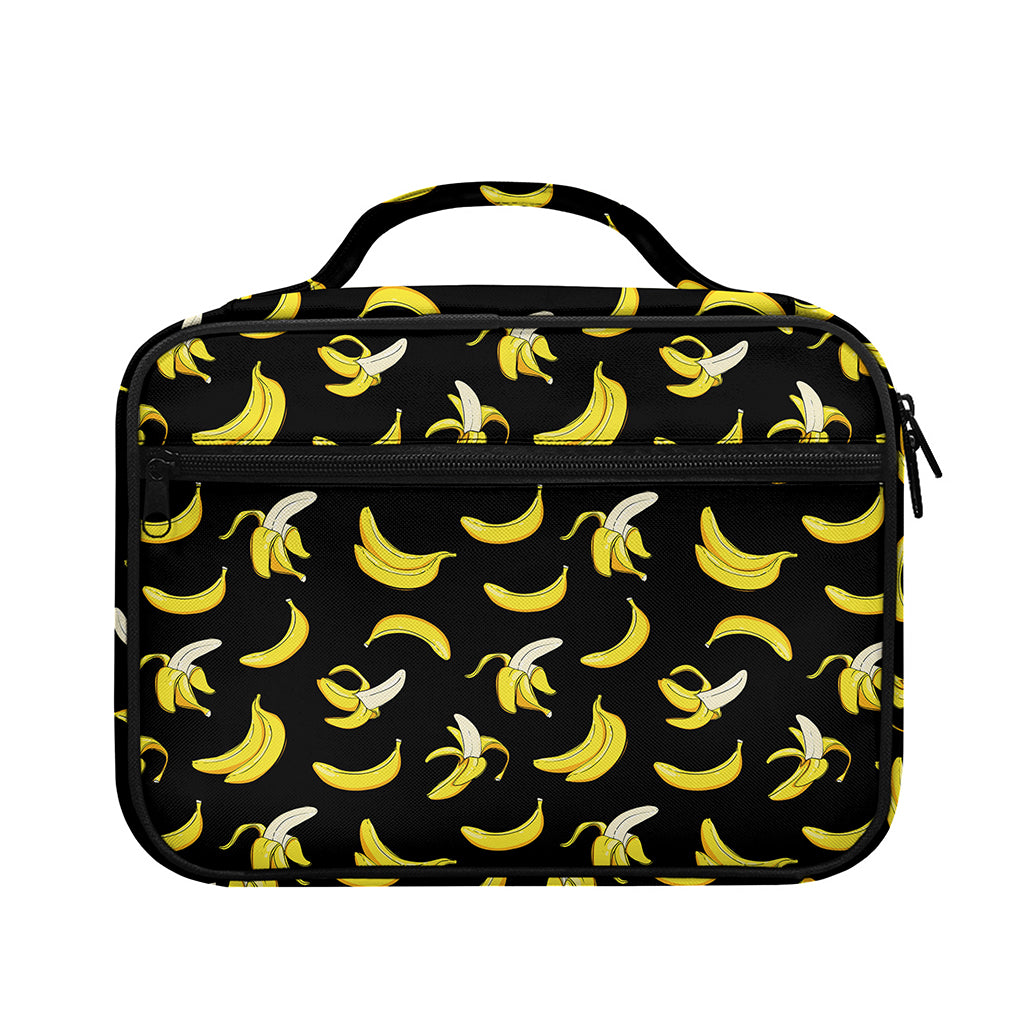 Black Cartoon Banana Pattern Print Briefcase Bible Bag