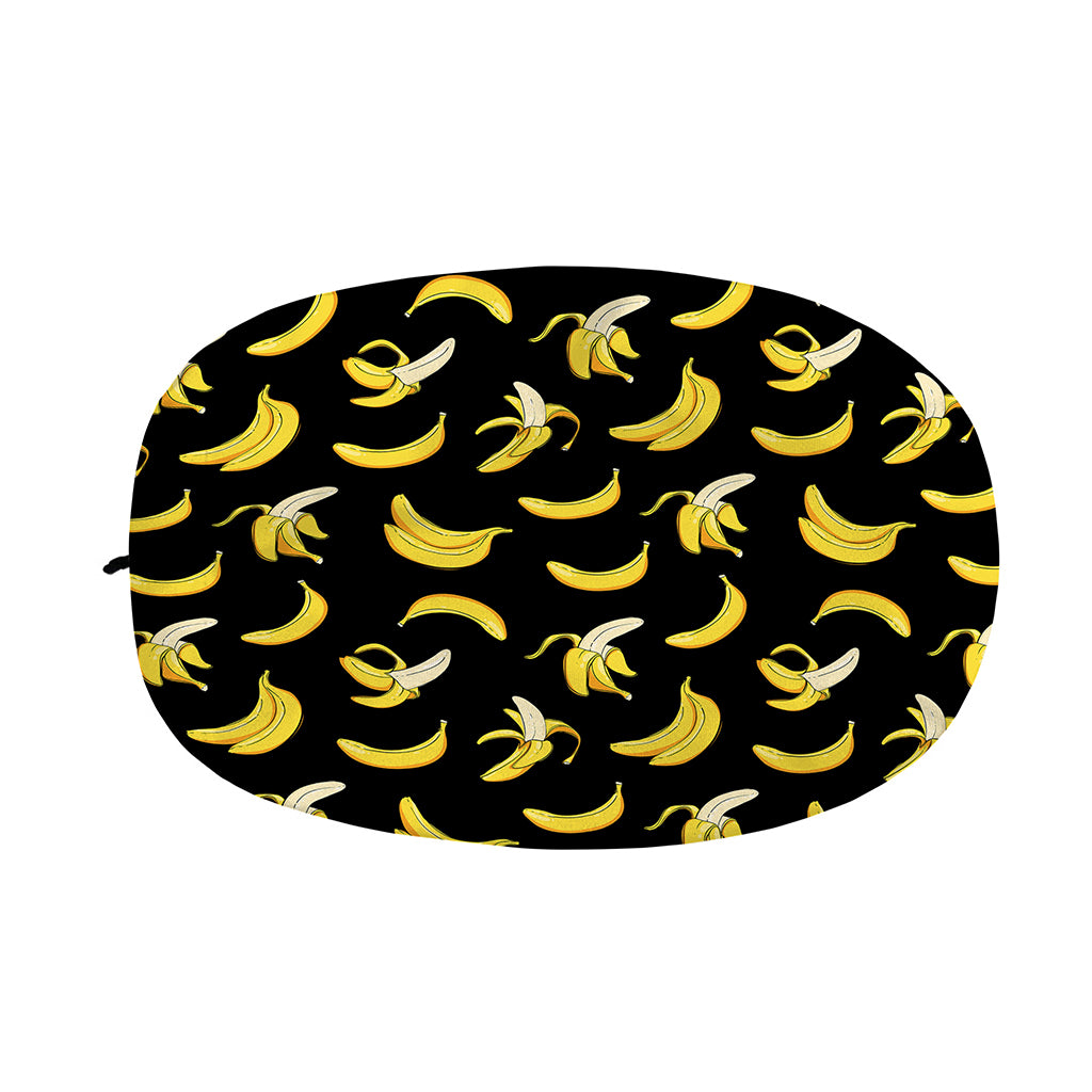 Black Cartoon Banana Pattern Print Car Side Mirror Covers