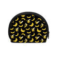 Black Cartoon Banana Pattern Print Coin Purse