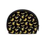 Black Cartoon Banana Pattern Print Coin Purse