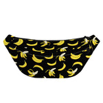Black Cartoon Banana Pattern Print Fanny Pack