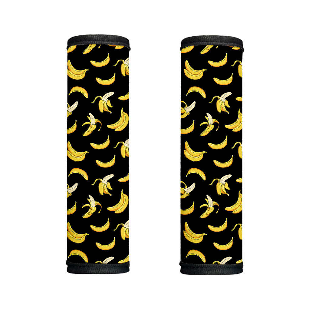 Black Cartoon Banana Pattern Print Handle Covers