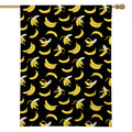 Black Cartoon Banana Pattern Print House Flag