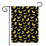 Black Cartoon Banana Pattern Print House Flag