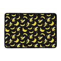 Black Cartoon Banana Pattern Print Kitchen Mat