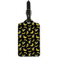 Black Cartoon Banana Pattern Print Luggage Tag