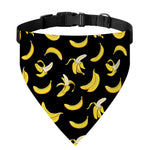Black Cartoon Banana Pattern Print Over The Collar Dog Bandana