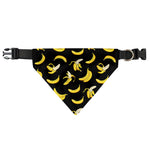 Black Cartoon Banana Pattern Print Over The Collar Dog Bandana