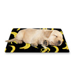 Black Cartoon Banana Pattern Print Pet Cooling Mat Cover